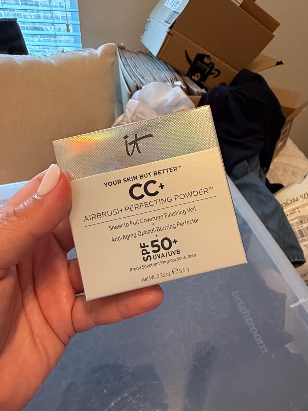 IT Cosmetics CC+ Airbrush Perfecting Powder Medium SPF 50+ NIB Discontinued